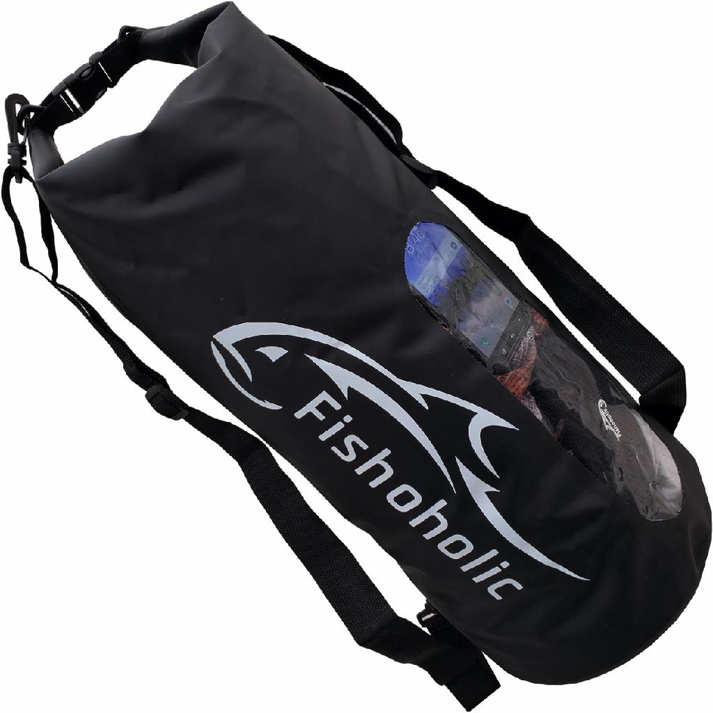FH WATERPROOF GEAR BAG 30L BLACK/CLEAR 2 ADJUSTABLE CARRY STRAPS