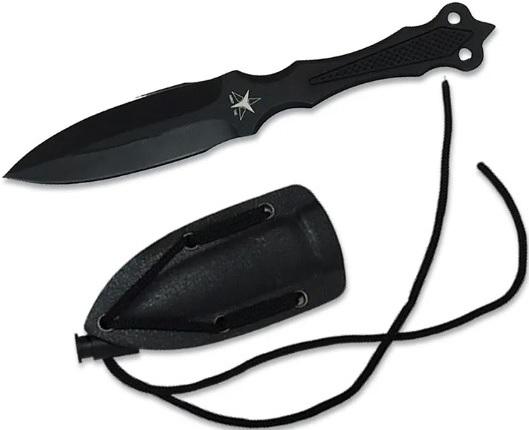 ABKT CENTERLINE THROWING KNIFE SET  7.5' OVERALL 3.5' BLADE BLACK W/SHEATH 3-PACK