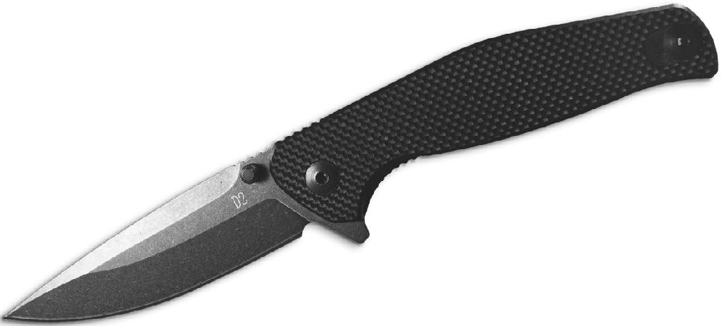 ABKT CATALYST BALL BEARING FOLDING KNIFE 4.5' CLOSED 3.5' BLADE  BLACK G10 HANDLE