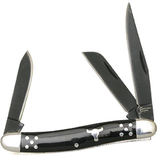 ABKT CATTLEMAN BLACK ANGUS STOCKMAN 3.5' CLOSED  2.5' BLADE - Gunarama