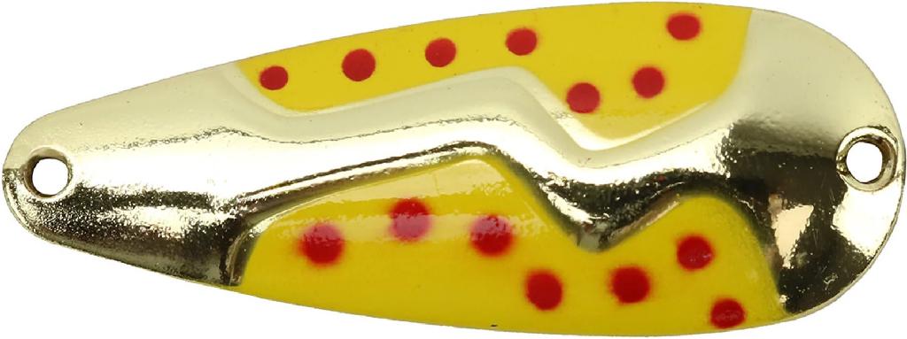 ACME KAMLOOPER 3/4 OZ  YEL/RED-DOT/GOLD