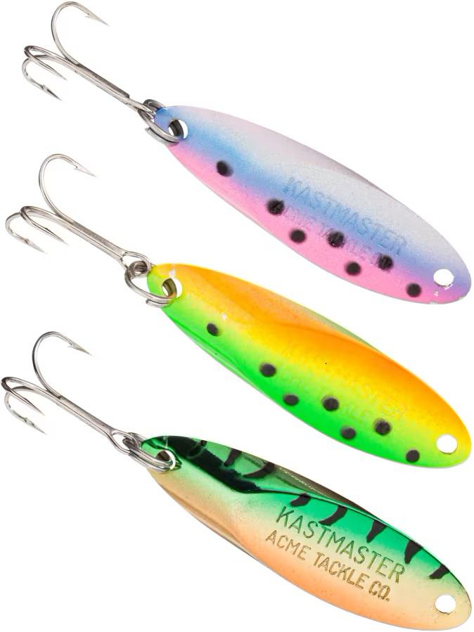 ACME KASTMASTER 1/4OZ KIT 3PK (RAINBOW-FIRETIGER-METALLIC PERCH)