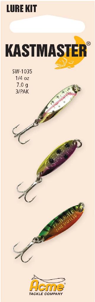 ACME KASTMASTER 1/4OZ TROUT KIT 3PK (MET. PERCH-WATERMELON-CUTTHROAT)