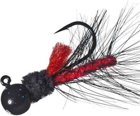 AEROJIG HACKLE 1/4oz  BLACK/RED - Gunarama