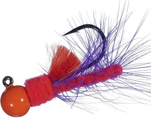 AEROJIG HACKLE 1/4oz  FLAME/RED/PURPLE - Gunarama