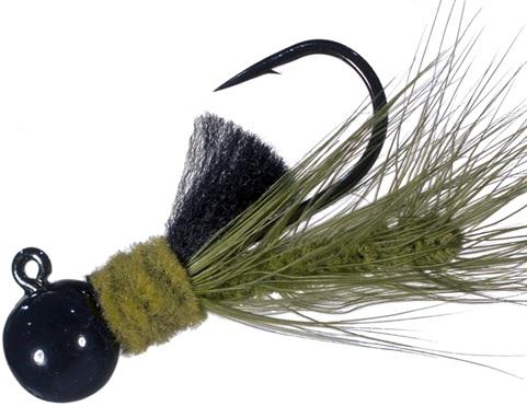 AEROJIG HACKLE 1/4oz  BLACK/OLIVE - Gunarama