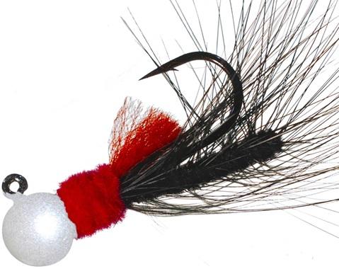 AEROJIG HACKLE 1/4oz  WHITE/RED/BLACK - Gunarama