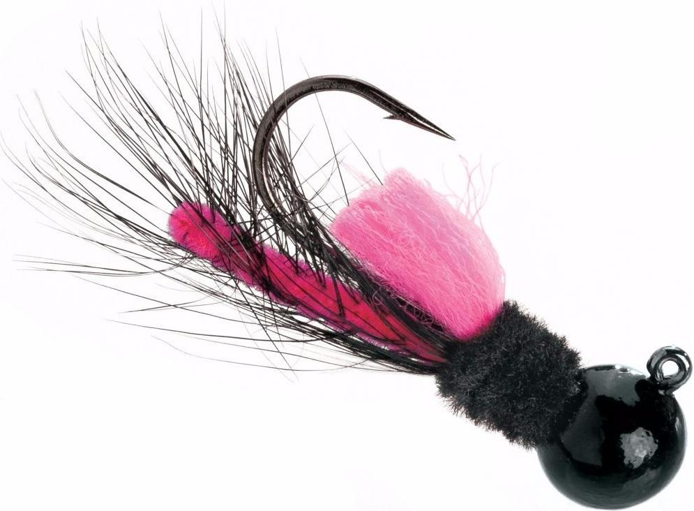 AEROJIG HACKLE 1/4oz  BLACK/BLACK/CERISE - Gunarama