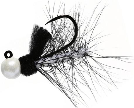 AEROJIG HACKLE 1/8oz  PEARL/BLACK - Gunarama