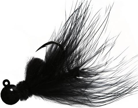 AEROJIG MARABOU 1/4oz  BLACK/BLACK/BLACK - Gunarama