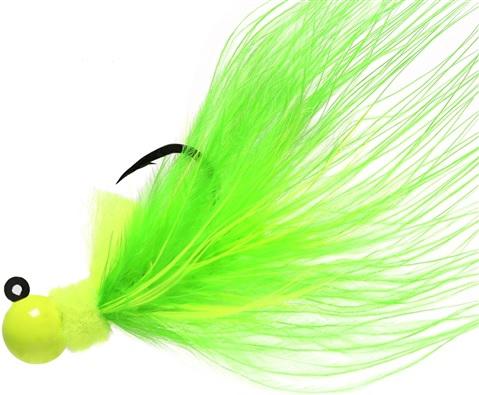 AEROJIG MARABOU 1/4oz  CHART/CHART/GREEN - Gunarama