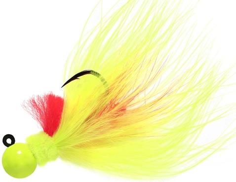 AEROJIG MARABOU 1/4oz  CHART/FLAME/CHART - Gunarama