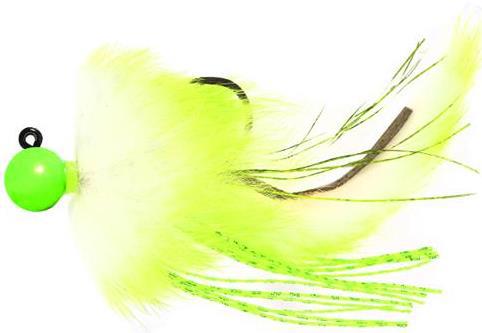 AERO TWITCHING JIG 3/8 GREEN/SPK/GREEN (Bright Grn Sil SPK w/FL.Grn over White)