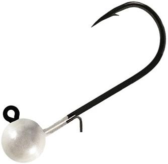 AERO WORM JIGHEAD W/KEEPER 1/8 PEARL WHT