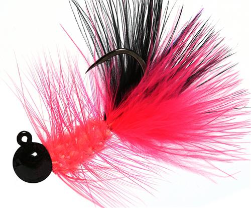 AERO WOOLLY BUGGER JIG 1/16 BLK/BLK/PINK - Gunarama