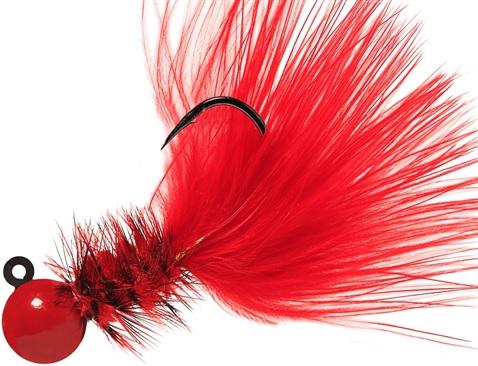 AERO WOOLLY BUGGER JIG 1/16 FLM/RED-GRIZ - Gunarama