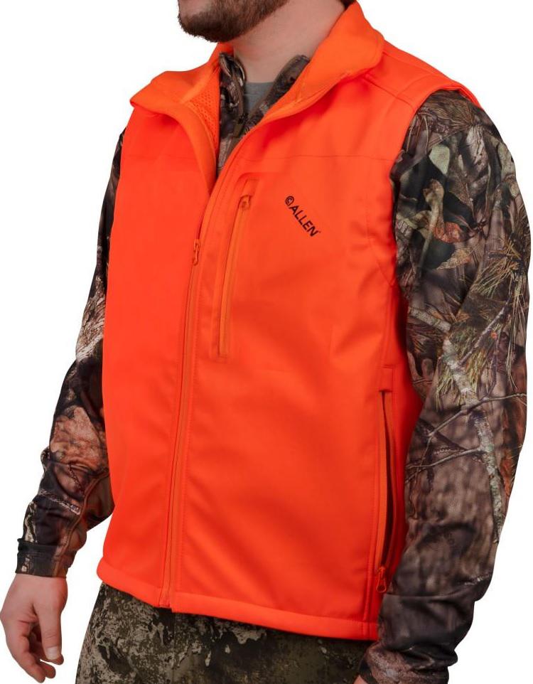 ALLEN SOFTSHELL BLAZE HUNTING VEST- LARGE (BLAZE ORANGE)