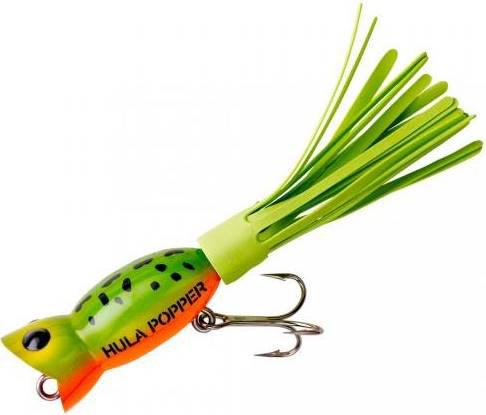 ARBOGAST 3/16 OZ HULA POPPER FROG/YL-BEL
