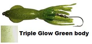 B2 SQUID 9'RIGGED W/ 8/0 HK TPL GLOW GRN