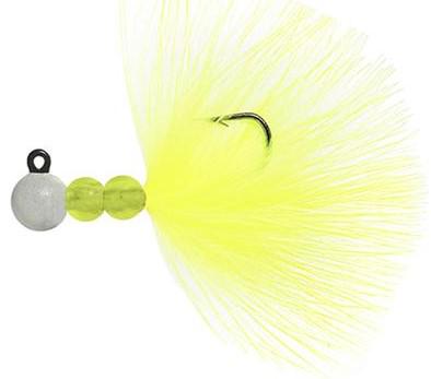 BEAU PRO MARABOU JIG 1/64 GLO WHT/CHART 2-PACK