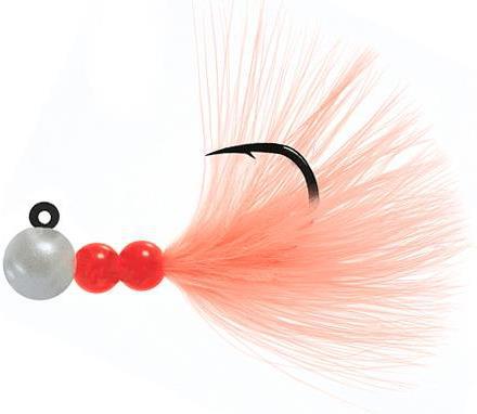 BEAU PRO MARABOU JIG 1/32 PRL-WHT/PEACH 2-PACK