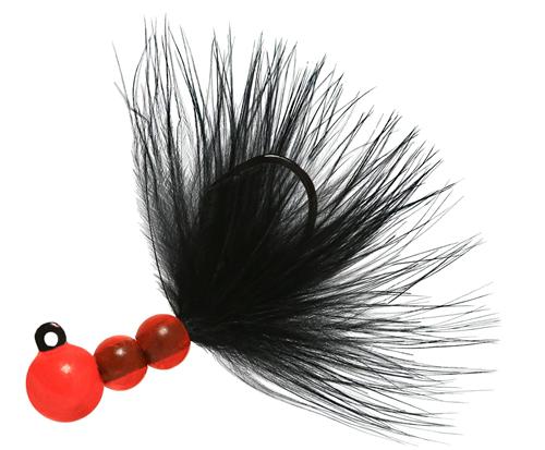 BEAU PRO MARABOU JIG 1/32 FLAME/BLACK 2-PACK