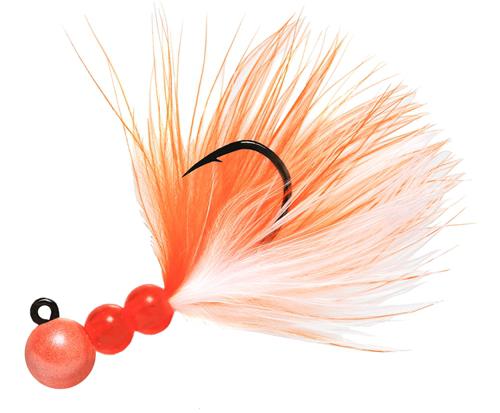 BEAU PRO MARABOU JIG 1/4 PRL-FLM/OR-WHT - Gunarama