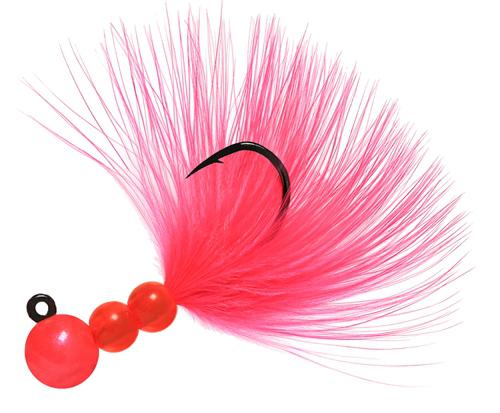 BEAU PRO MARABOU JIG 1/64 PRL-FLME/PEACH 2-PACK