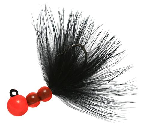 BEAU SMJ MARABOU JIG 1/4 FLAME/BLACK
