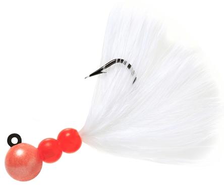 BEAU SMJ MARABOU JIG 1/4 PRL-OR/WHITE