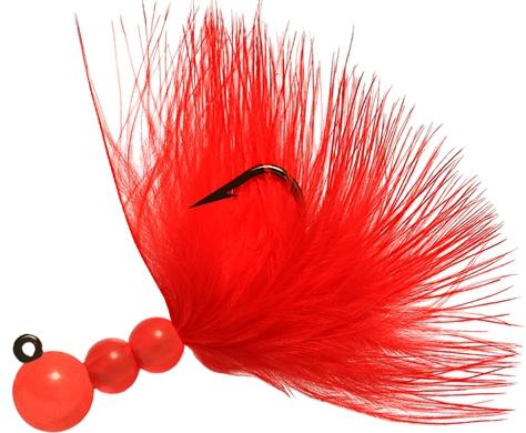 BEAU SMJ MARABOU JIG 1/4 FLAME/RED