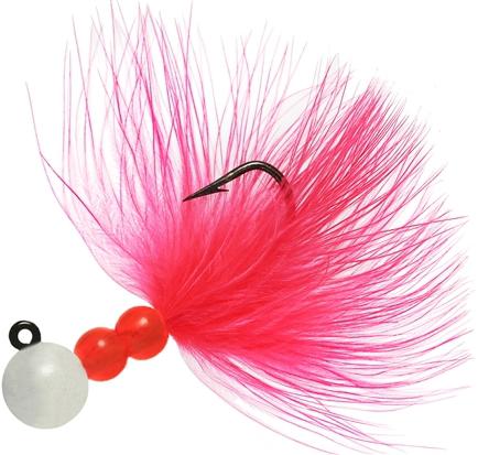 BEAU SMJ MARABOU JIG 1/8 GLOW-WH/HOT-PK