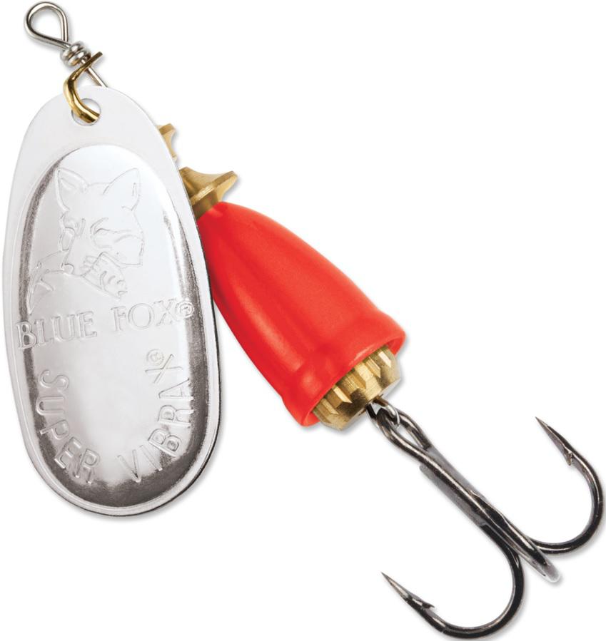 B/FOX SUP VIBRAX  3/8 OZ SILVER/FLO-RED