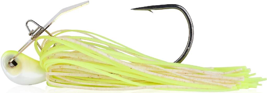 BKLY 1/2oz SLOBBERKNOCKER BLADED JIG WHITE CHARTREUSE - Gunarama