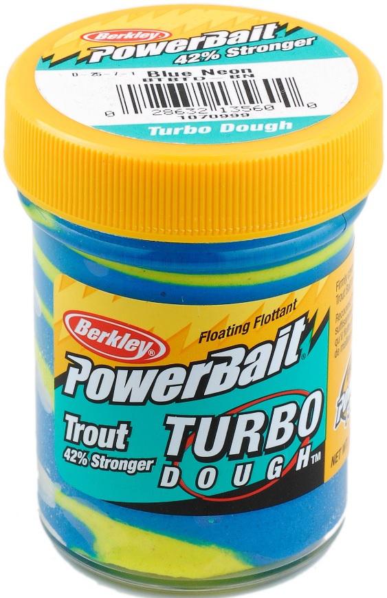 BKLY TURBO DOUGH TROUT BAIT BLUE/NEON (Blue and Chart swirl) - BKLY
