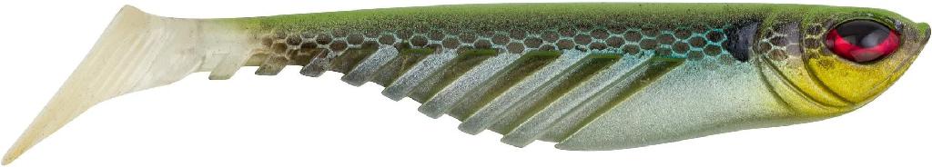 BKLY 3'POWER RIPPLE SHAD(10) GREEN GHOST