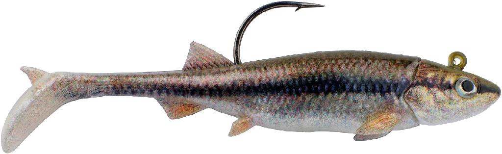 BKLY 3.5' MINNOTATOR 3/8oz(2) BLK SHINER 2 PRE-RIGGED BAITS W/FUSION 19 HOOKS