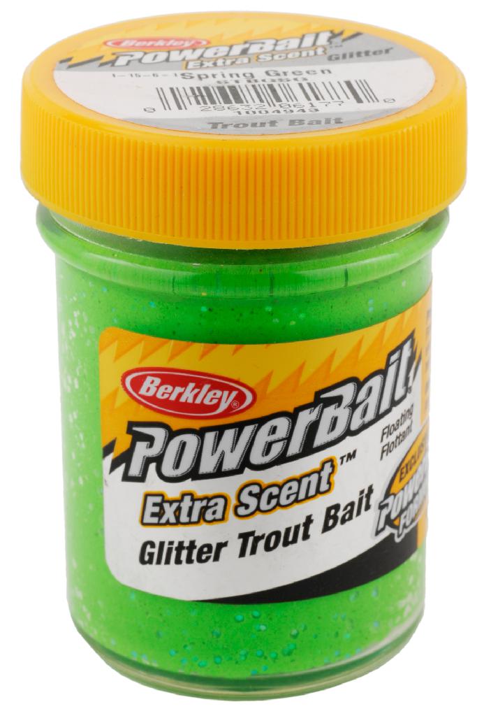 BRK'LY GLITTER TROUT BAIT  SPRING GREEN