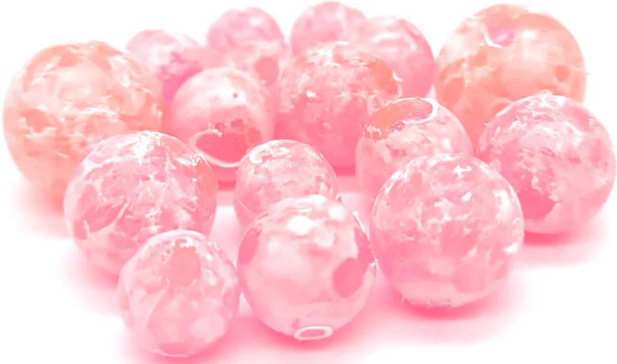 BnR TKL SOFT BEADS 16MM(10) MOTTLED PINK