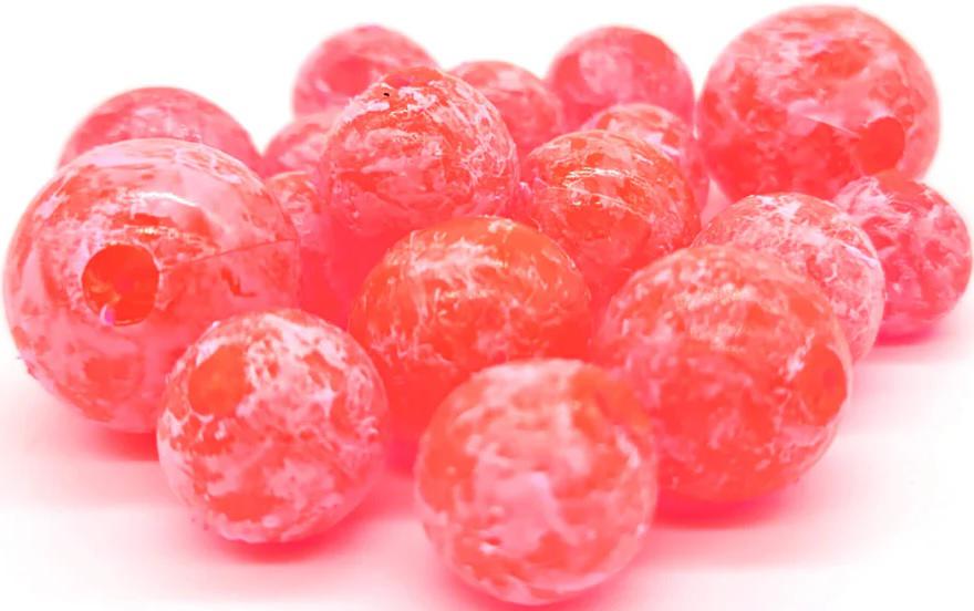 BnR TKL SOFT BEADS 14MM(10) MOTTLED RED