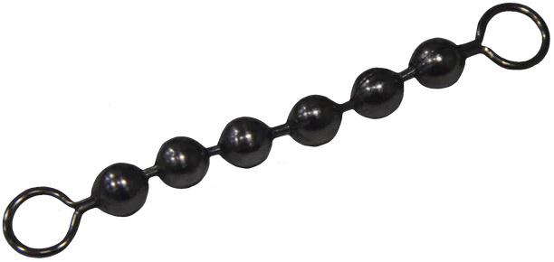 BRADS 6-BEAD CHAIN SWIVELS(5)BLACK - Gunarama