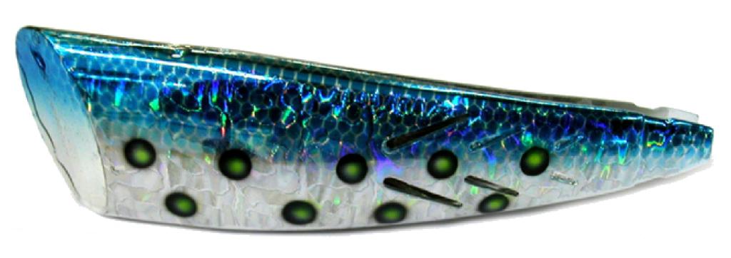 BRADS 4'SUPER CUT PLUG RIG BLUE MAGIC (Holo silver/blue back yellow spots)