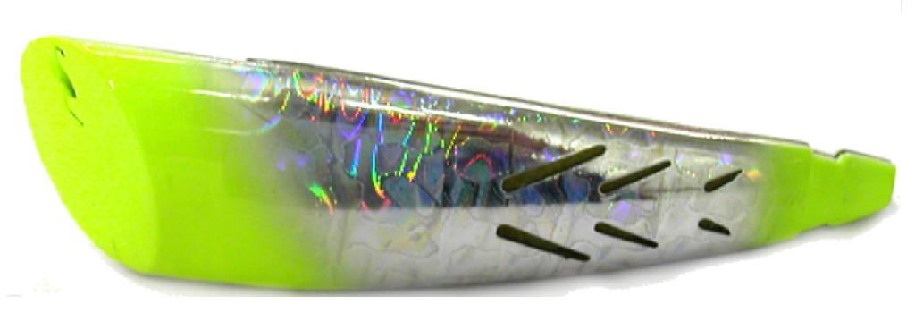 BRADS 4'SUPER CUT PLUG RIG HONEYDEW (Holo silver chart head/tail)