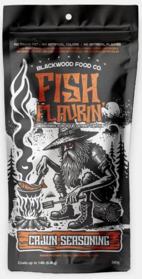 BLACKTUSK FISH FLAVRIN-CAJUN SEASONING (340 GRAMS-COATS UP TO 14LBS)