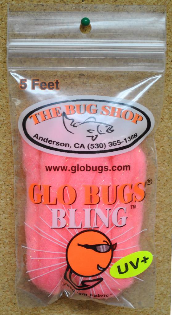 BUG SHOP BLING YARN 5' BLING SALMON EGG