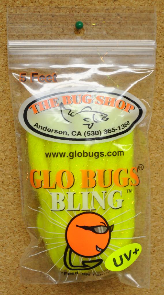 BUG SHOP BLING YARN 5' BLING CHARTREUSE