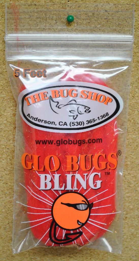 BUG SHOP BLING YARN 5' BLING DEEP DK.RED