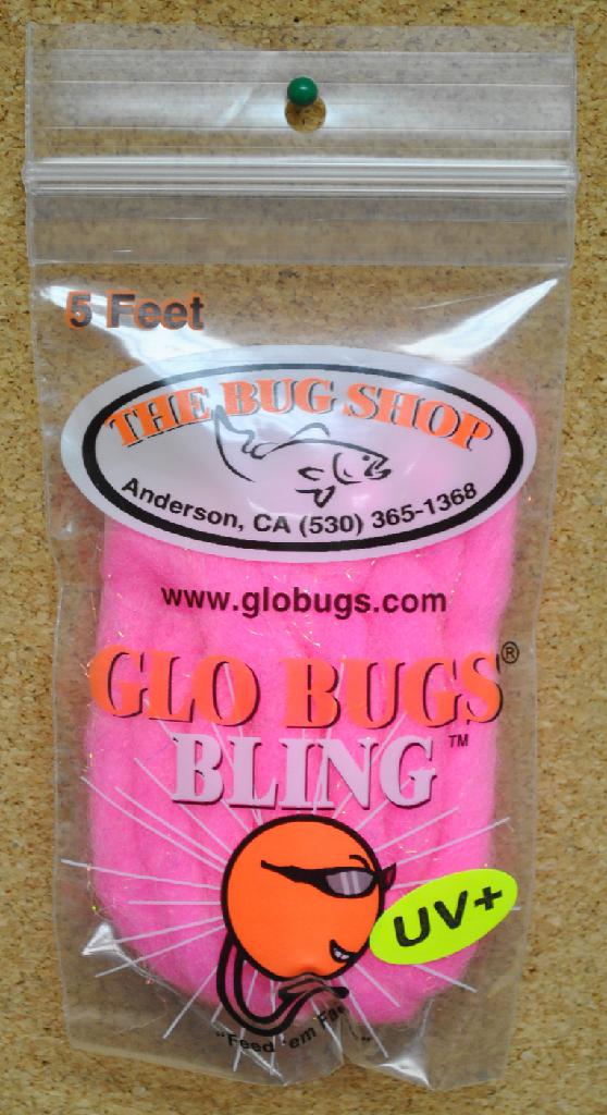 BUG SHOP BLING YARN 5' BLING BABY PINK