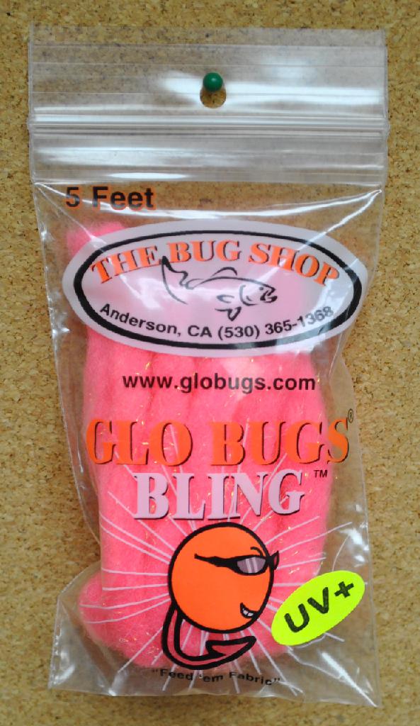 BUG SHOP BLING YARN 5' BLING SHRIMP PINK - Gunarama