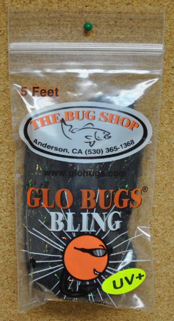 BUG SHOP BLING YARN 5' BLING BLACK